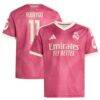 Rodrygo Real Madrid adidas Youth 2026/27 Third Replica Jersey - Pink - Front View