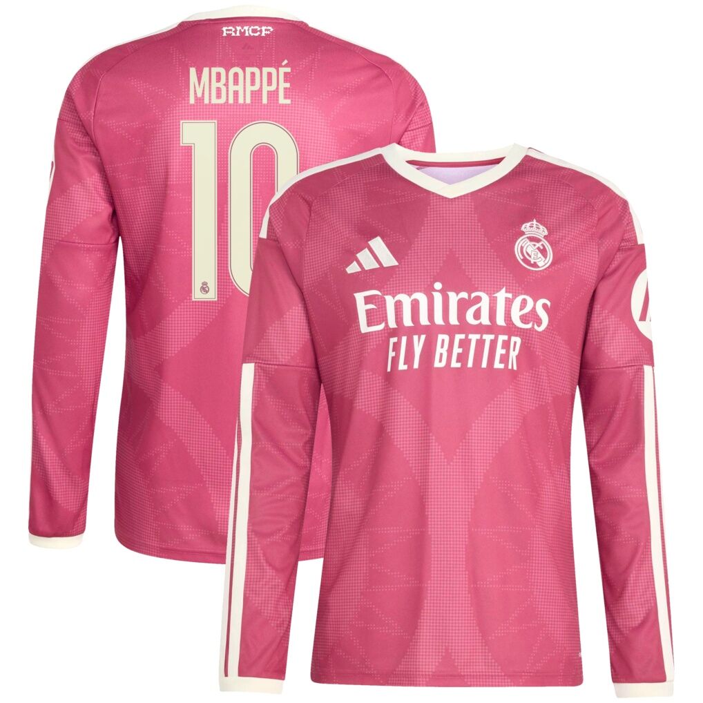 Kylian Mbappé Real Madrid adidas 2026/27 Third Replica Long Sleeve Jersey