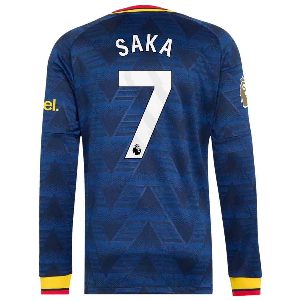 Bukayo Saka Arsenal adidas 2026/27 Away On-Field Authentic Long Sleeve Jersey