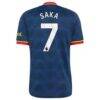 Bukayo Saka Arsenal adidas 2026/27 Away Replica Jersey - Navy - Detail View