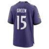 Mike Green Baltimore Ravens Nike Team Game Jersey - Purple - Detail View