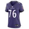 Carson Vinson Baltimore Ravens Nike Women's Team Game Jersey - Purple - Side View