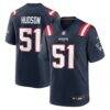 James Hudson New England Patriots Nike Team Game Jersey - Navy - Front View
