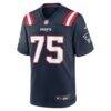 Alijah Vera-Tucker New England Patriots Nike Team Game Jersey - Navy - Alt1