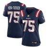 Alijah Vera-Tucker New England Patriots Nike Women's Team Game Jersey - Navy - Front View