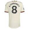 Bruno Fernandes Manchester United adidas 2026/27 Third On-Field Authentic Jersey - Cream - Detail View