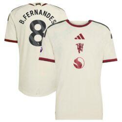 Bruno Fernandes Manchester United adidas 2026/27 Third On-Field Authentic Jersey - Cream - Front View