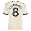 Bruno Fernandes Manchester United adidas Youth 2026/27 Third Replica Jersey - Cream - Detail View