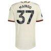 Kobbie Mainoo Manchester United adidas 2026/27 Third On-Field Authentic Jersey - Cream - Detail View
