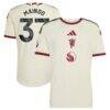 Kobbie Mainoo Manchester United adidas 2026/27 Third On-Field Authentic Jersey - Cream - Front View