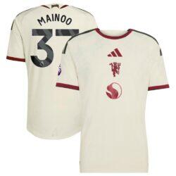 Kobbie Mainoo Manchester United adidas 2026/27 Third On-Field Authentic Jersey - Cream - Front View