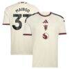 Kobbie Mainoo Manchester United adidas 2026/27 Third Replica Jersey - Cream - Front View