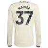 Kobbie Mainoo Manchester United adidas 2026/27 Third Replica Long Sleeve Jersey - Cream - Detail View