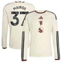 Kobbie Mainoo Manchester United adidas 2026/27 Third Replica Long Sleeve Jersey - Cream - Front View
