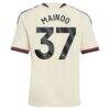 Kobbie Mainoo Manchester United adidas Youth 2026/27 Third Replica Jersey - Cream - Detail View