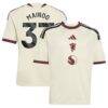 Kobbie Mainoo Manchester United adidas Youth 2026/27 Third Replica Jersey - Cream - Front View