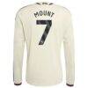 Mason Mount Manchester United adidas 2026/27 Third Replica Long Sleeve Jersey - Cream - Detail View