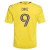 Daryl Dike Orlando City SC adidas Youth 2026 Sunken Treasure Kit Secondary Replica Jersey - Yellow - Detail View