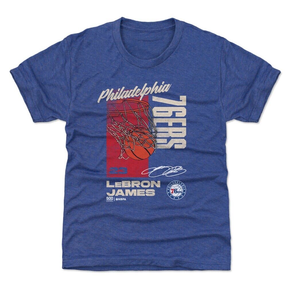 LeBron James Philadelphia 76ers 500 Level Youth All Net T-Shirt - Royal