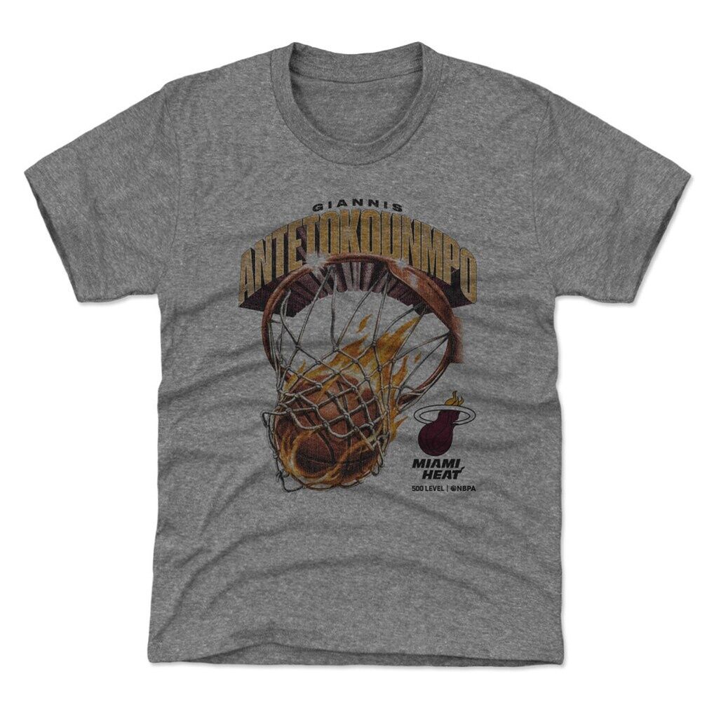 Giannis Antetokounmpo Miami Heat 500 Level Youth On Fire T-Shirt