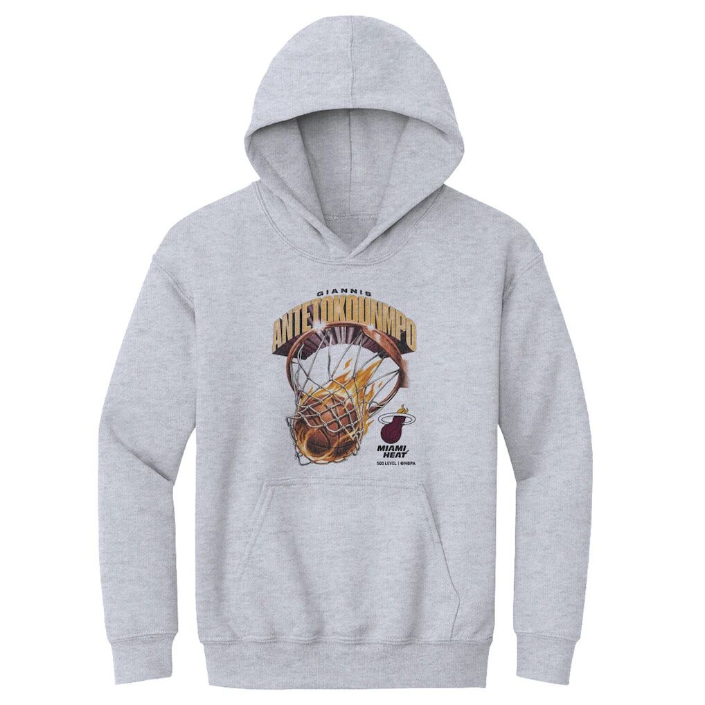 Giannis Antetokounmpo Miami Heat 500 Level Youth On Fire Hoodie