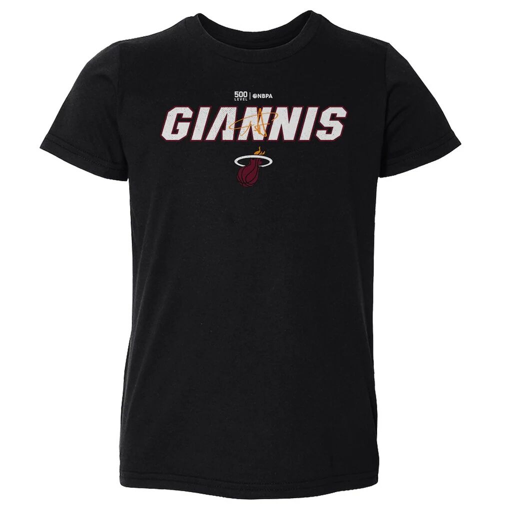 Giannis Antetokounmpo Miami Heat 500 Level Toddler Team Font T-Shirt
