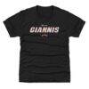 Giannis Antetokounmpo Miami Heat 500 Level Youth Team Font T-Shirt - Black - Back View