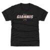 Giannis Antetokounmpo Miami Heat 500 Level Youth Team Font T-Shirt - Black - Front View