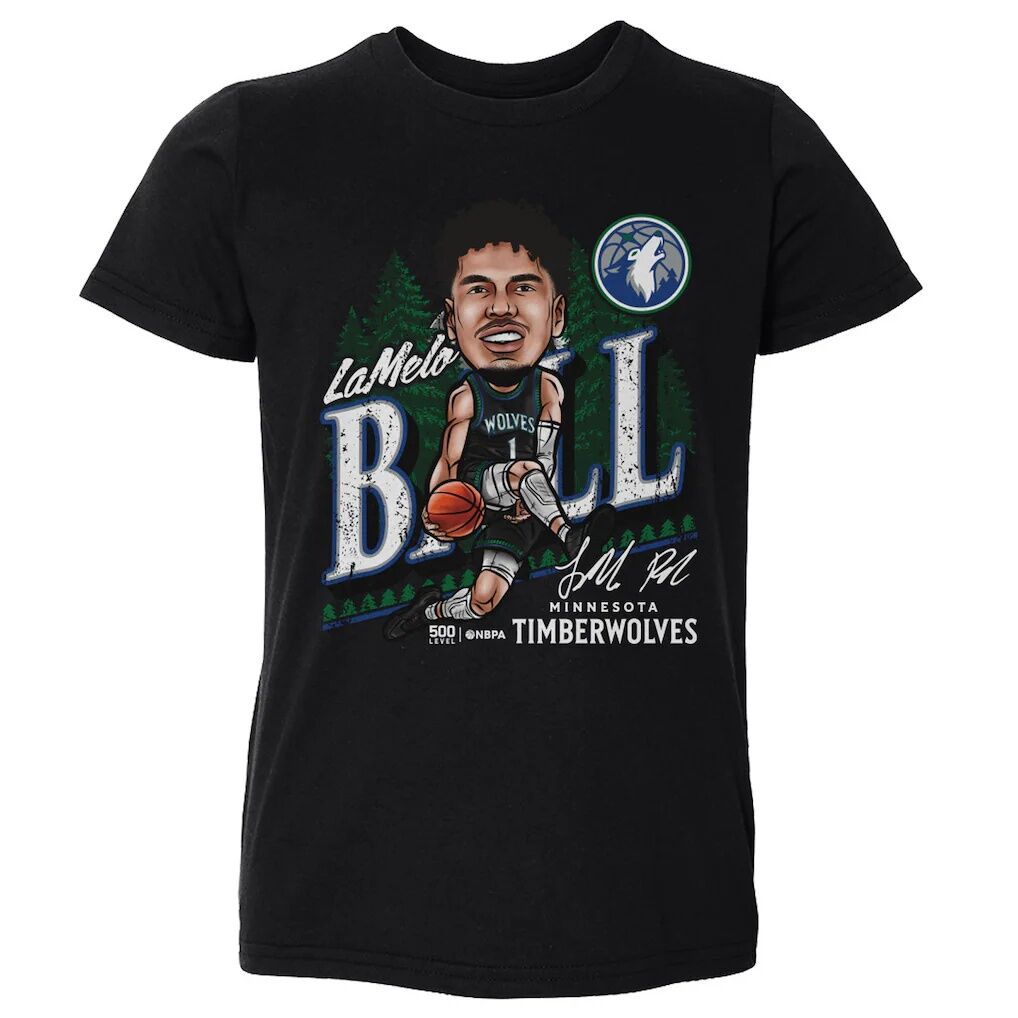 LaMelo Ball Minnesota Timberwolves 500 Level Toddler City Cartoon T-Shirt