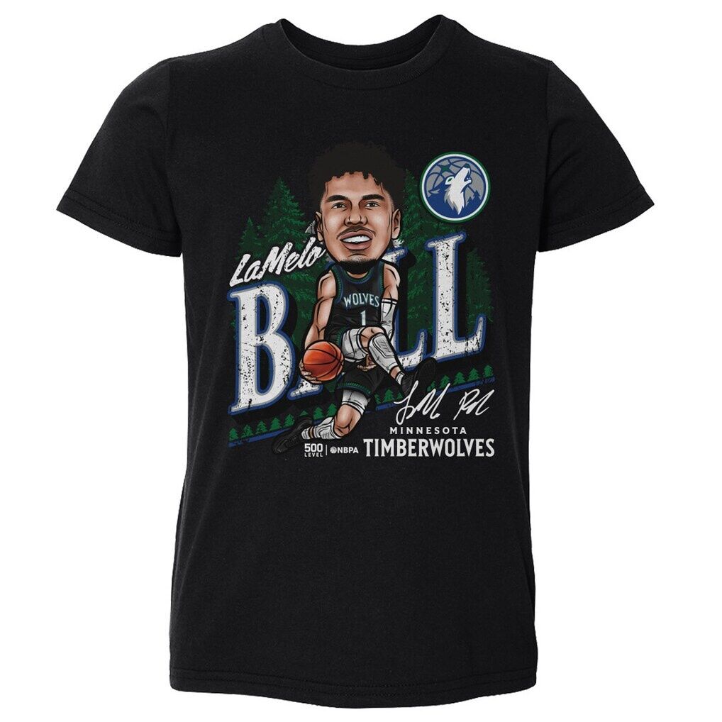 LaMelo Ball Minnesota Timberwolves 500 Level Toddler City Cartoon T-Shirt