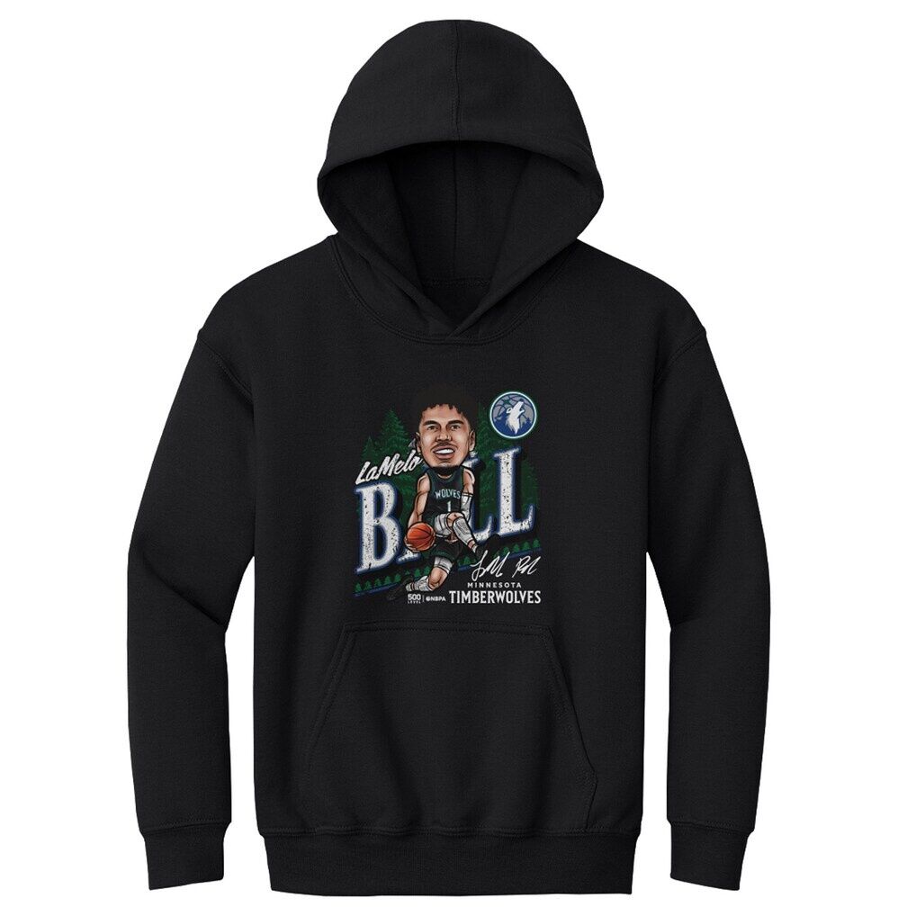 LaMelo Ball Minnesota Timberwolves 500 Level Youth City Cartoon Hoodie