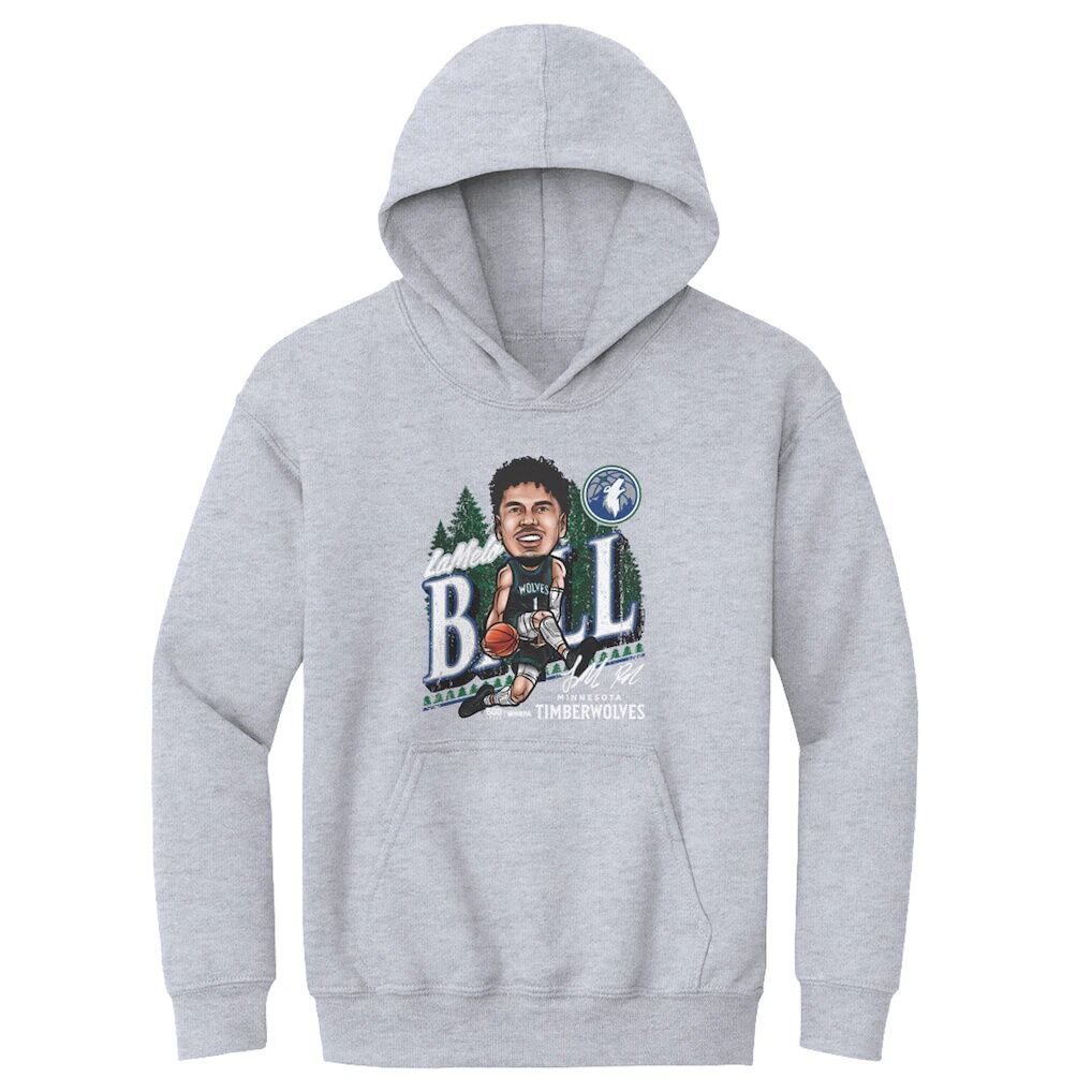 LaMelo Ball Minnesota Timberwolves 500 Level Youth City Cartoon Hoodie