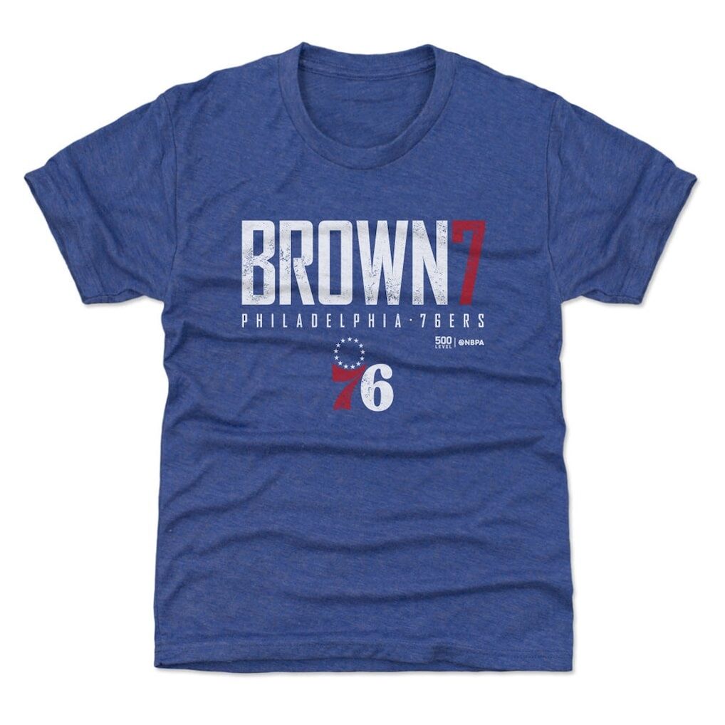 Jaylen Brown Philadelphia 76ers 500 Level Youth Elite T-Shirt - Royal