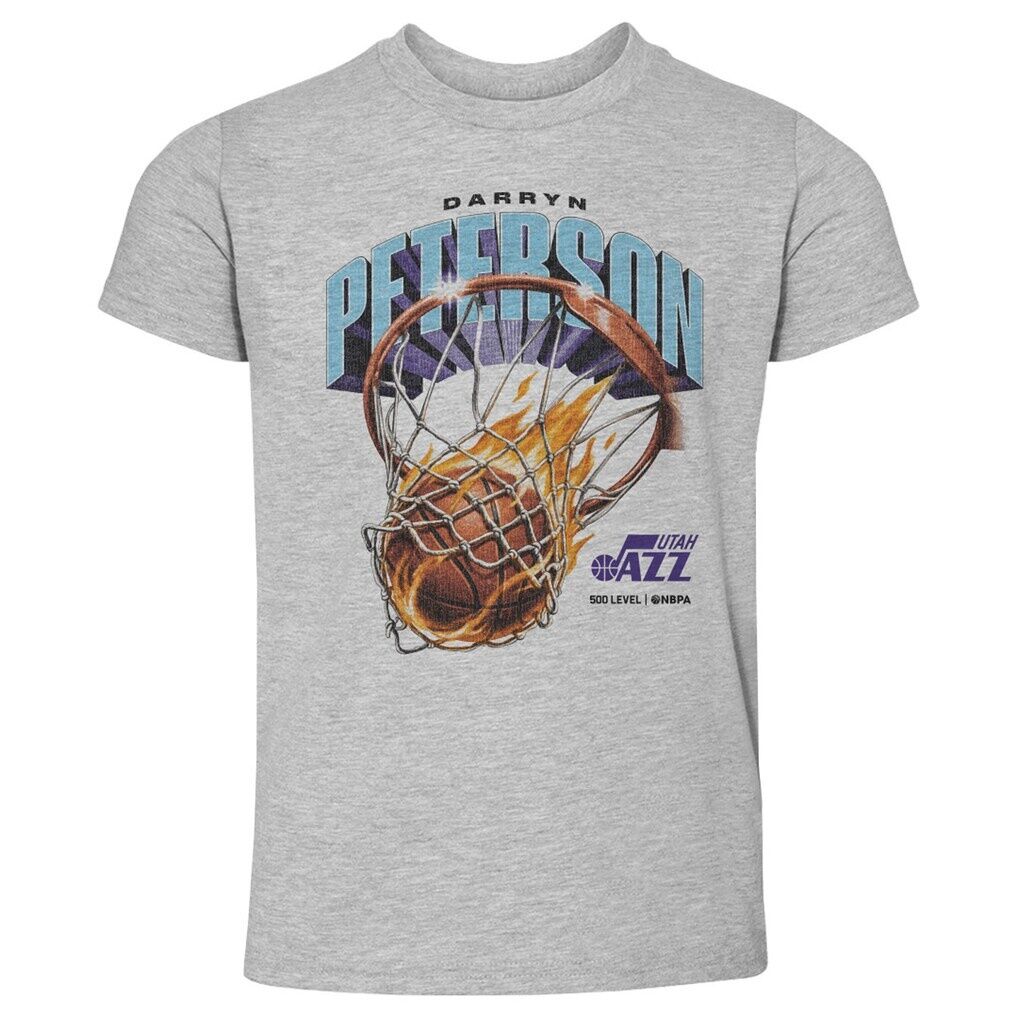 Darryn Peterson Utah Jazz 500 Level Toddler On Fire T-Shirt - Heather Gray