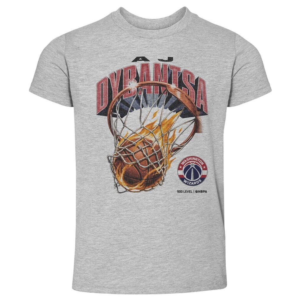 AJ Dybantsa Washington Wizards 500 Level Toddler On Fire T-Shirt - Heather Gray
