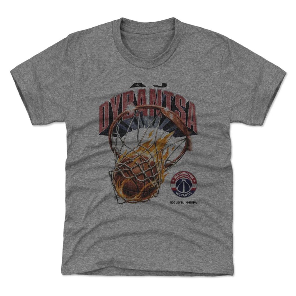 AJ Dybantsa Washington Wizards 500 Level Youth On Fire T-Shirt