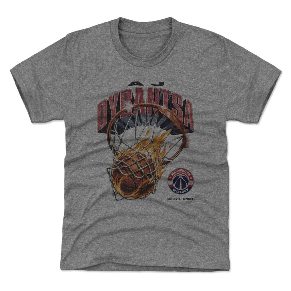 AJ Dybantsa Washington Wizards 500 Level Youth On Fire T-Shirt