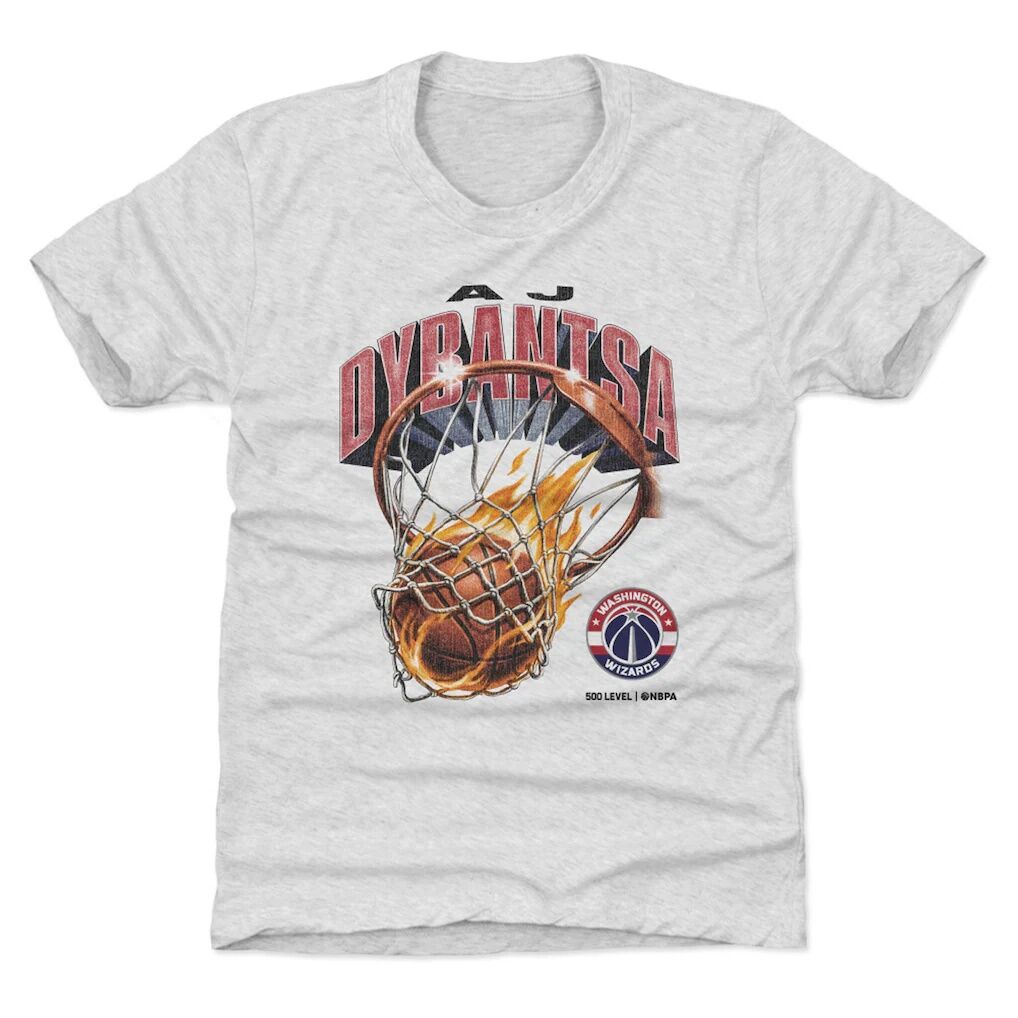 AJ Dybantsa Washington Wizards 500 Level Youth On Fire T-Shirt - Ash