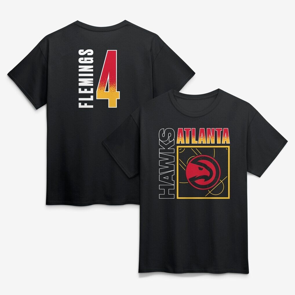 Kingston Flemings Atlanta Hawks  Home Court Pop Name & Number T-Shirt