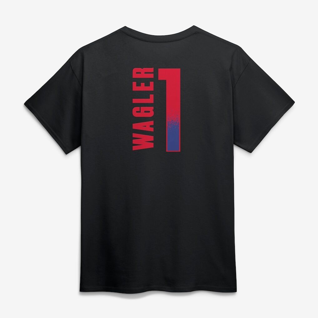 Keaton Wagler LA Clippers  Home Court Pop Name & Number T-Shirt