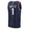 Keaton Wagler LA Clippers Fashion7 Youth Fast Break Replica Jersey - Navy - - Detail View