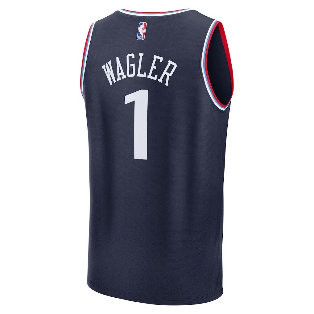 Keaton Wagler LA Clippers Fashion7 Youth Fast Break Replica Jersey - Navy - Icon Edition
