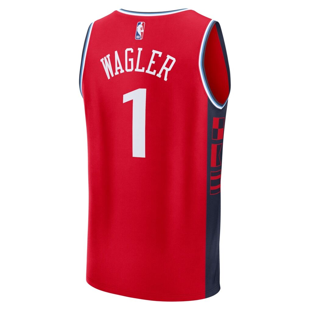 Keaton Wagler LA Clippers Fashion7 Youth Fast Break Replica Jersey - Red - Statement Edition
