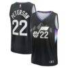 Darryn Peterson Utah Jazz Fashion7 Youth Fast Break Replica Jersey - Black - - Front View