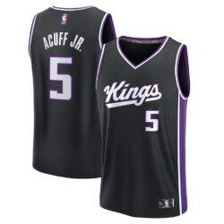 Darius Acuff Jr. Sacramento Kings Fashion7 Youth Fast Break Replica Jersey - Black - Icon Edition