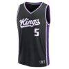 Darius Acuff Jr. Sacramento Kings Fashion7 Youth Fast Break Replica Jersey - Black - Black - Side View