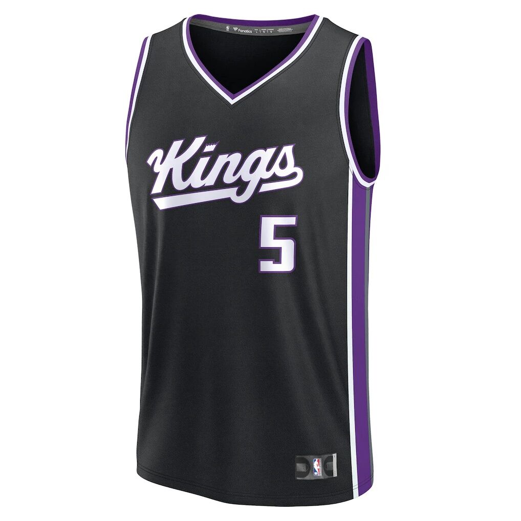Darius Acuff Jr. Sacramento Kings Fashion7 Youth Fast Break Replica Jersey - Black - Icon Edition