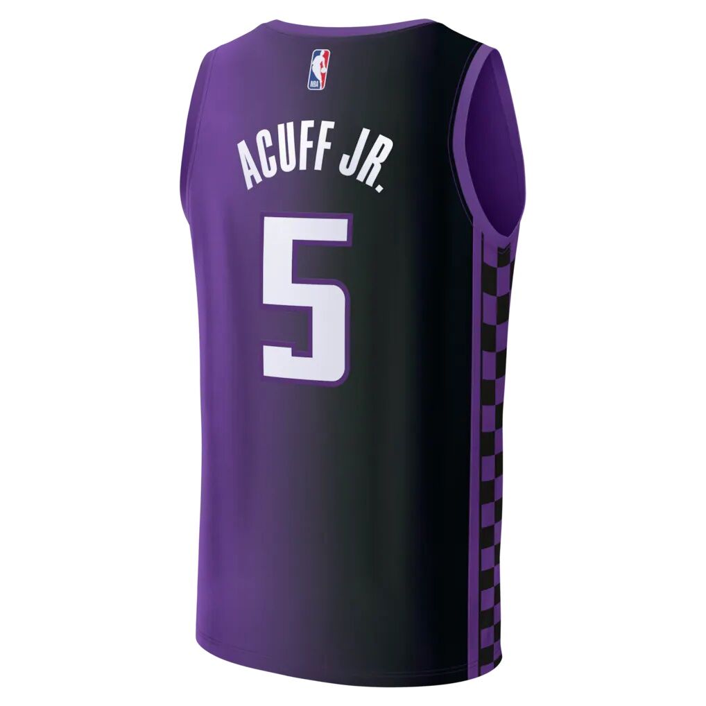 Darius Acuff Jr. Sacramento Kings Fashion7 Youth Fast Break Replica Jersey - Purple - Statement Edition