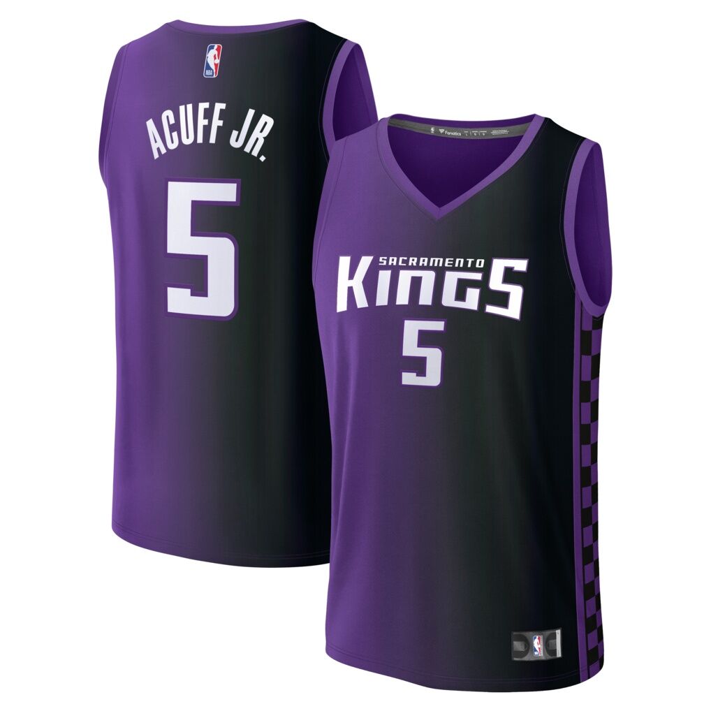 Darius Acuff Jr. Sacramento Kings Fashion7 Youth Fast Break Replica Jersey - Purple - Statement Edition