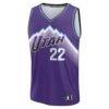 Darryn Peterson Utah Jazz Fashion7 Youth Fast Break Replica Jersey - Purple - - Side View